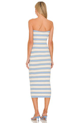 Lesley Ribbed Strapless Dress