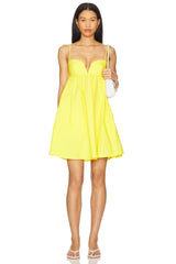 Poplin Lace Up Back V Wire Dress