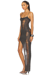 Laddered Knit Bandeau Dress