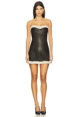 Kendra Mini Dress With Faux Fur Trim