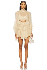 X Revolve Anyssa Ruffle Mini Dress