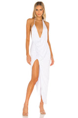 Mia Drape Slit Dress