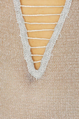 Lurex Knit Laddered Maxi Dress