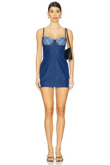 Denim Hearts Slip Dress