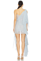 Asymmetrical Ruffle Mini Dress