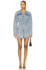 Barrel Long Sleeve Mini Dress