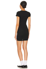 Short Sleeve Crewneck Dress