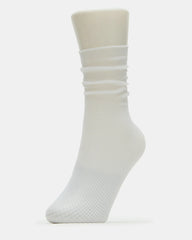 Fishnet Slouchy Crew Socks White