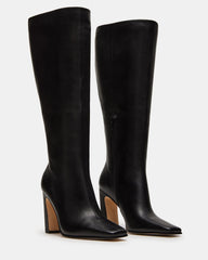 Lizette Black Leather Wide Calf - Sm Rebooted