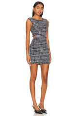 Tweed Cut Out Mini Dress