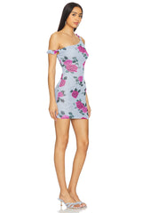 Mesh Twist Midi Dress