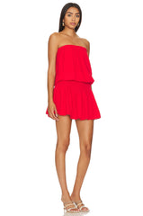 Strapless Smocked Dress