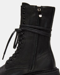 Crimson Black Leather