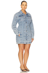 Barrel Long Sleeve Mini Dress