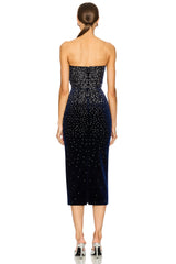 Crystal Velvet Midi Dress