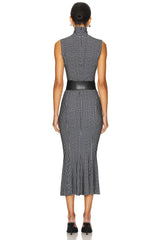 Sleeveless Turtleneck Fishtail Dress