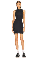 Jersey Mock Neck Mini Dress