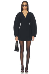 Norna Polished Crepe Mini Dress