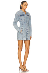 Barrel Long Sleeve Mini Dress