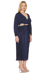 Always Fits Plisse Midi Dress