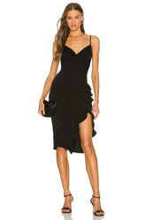 Natasha Ruffle Midi Dress