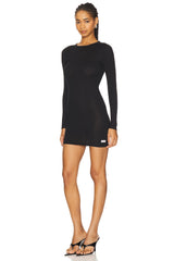 Hotfix Long Sleeve Crewneck Dress