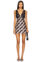 Countryside Printed Mini Dress In Black Combo