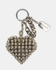Heart Bag Charm Silver