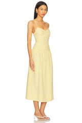 Ophelia Ruched Midi Dress