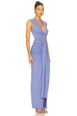 Tie Front Gathered Dress