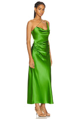 One Shoulder Cowl Dress