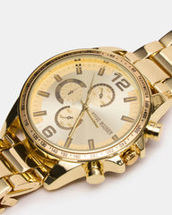 Men'S Stainless Steel Watch Gold