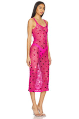 Adelida Crochet Midi Dress