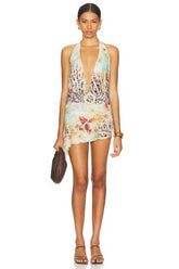 Leopard Halter Mini Dress