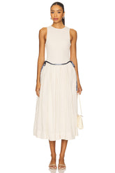 Nightingale Solid Midi Dress