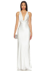 Drape Front Maxi Dress