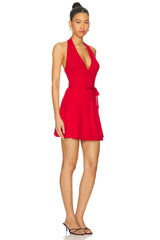 Evening Cloud Knit Wrap Dress