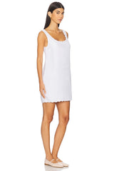 Air Linen Scallop Shift Dress