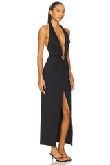 Alma Plunging Midi Dress