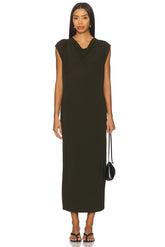Draped Cowl Neck Dress
