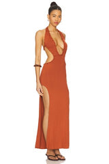 Isla Solid Braided Maxi Dress