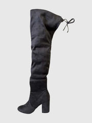 Norris Grey Suede Heeled Boots - Sm Rebooted