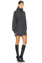 Oversized Raglan Sleeve Turtleneck Mini Dress