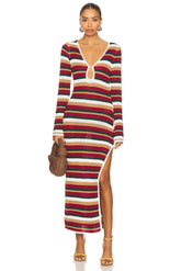 Benson Sleeved Knit Maxi Dress