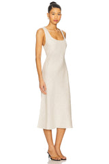 by Marianna Eula Linen Midi Dress