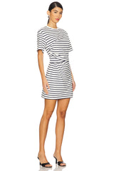 Zeus Short Sleeve Draped T-shirt Dress