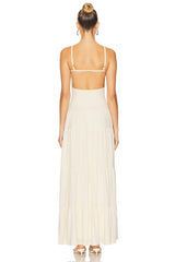 Smocked Drop Waist Maxi Dress