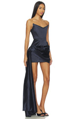 Draped Duchess Mini Dress