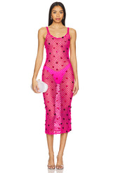 Adelida Crochet Midi Dress