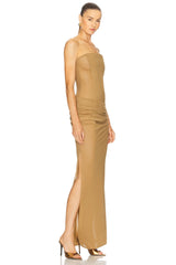 Strapless Longline Corset Column Dress